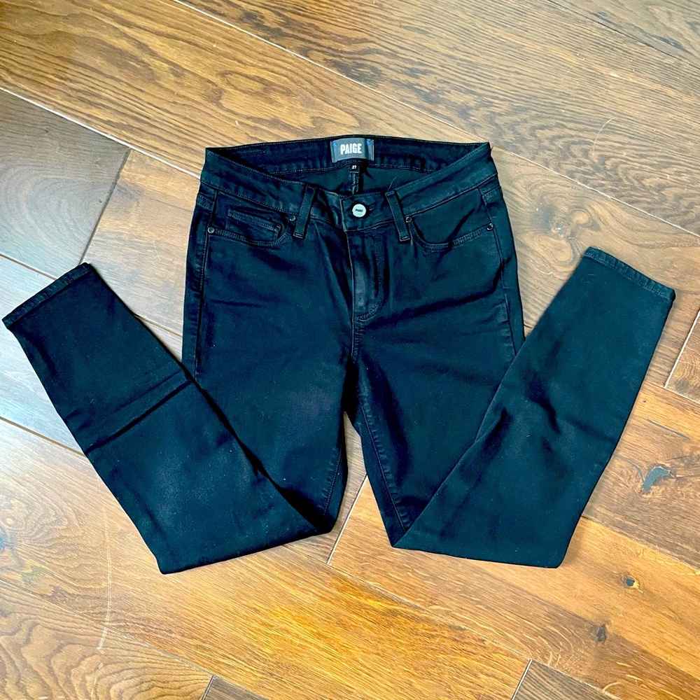 PAIGE Verdugo Crop- Black Overdye Jeans